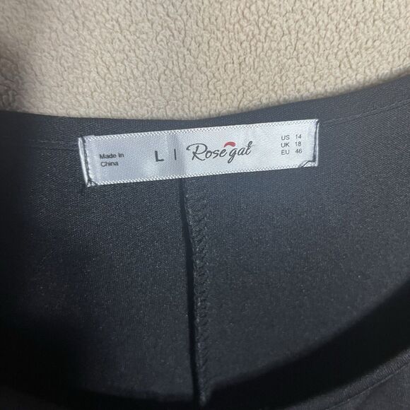 ROSE GAL Women's Dress Plus Sz L Size 14 Black Red Plaid Gothic Lace Punk Edgy - Picture 3 of 10